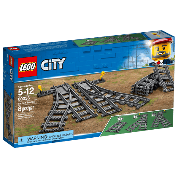Конструктор LEGO Switch Tracks Серый Количество деталей 8, 5+ photo 1