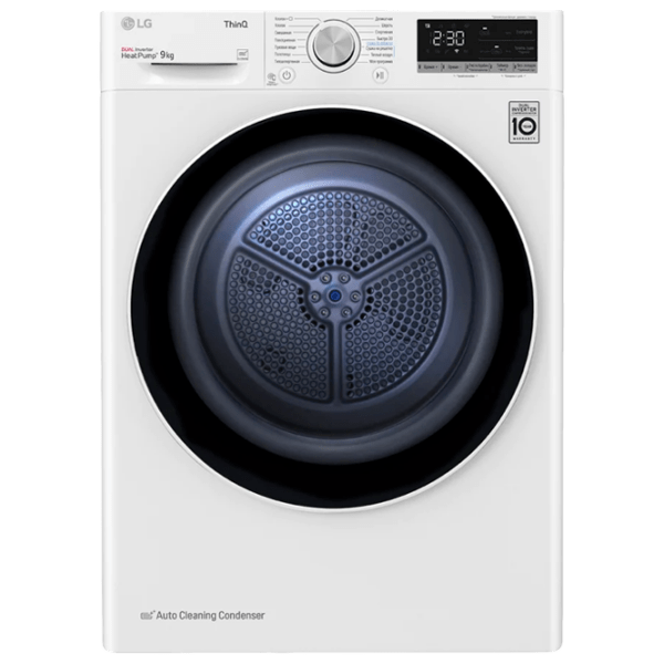 Mașină de uscat rufe LG DC90V5V0W White 9 kg, A++ photo 1