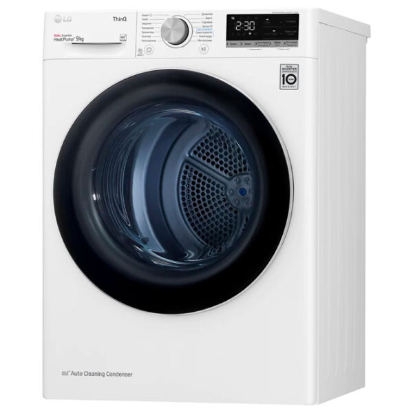 Mașină de uscat rufe LG DC90V5V0W White 9 kg, A++ photo 2