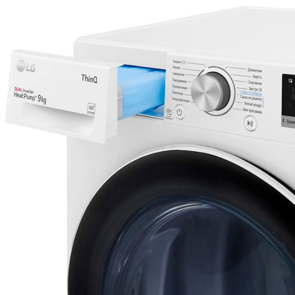 Mașină de uscat rufe LG DC90V5V0W White 9 kg, A++ photo 8