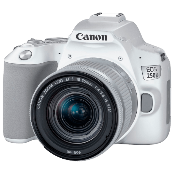 Cameră foto Canon EOS 250D + EF-S 18-55mm F4-5.6 IS STM Kit White CMOS, 24.1 MP, f/ 4 - f/ 5.6 photo 1