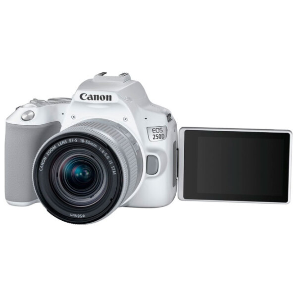 Cameră foto Canon EOS 250D + EF-S 18-55mm F4-5.6 IS STM Kit White CMOS, 24.1 MP, f/ 4 - f/ 5.6 photo 5