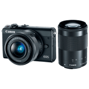 Cameră foto Canon EOS M200 + EF-M 15-45mm f/ 3.5-6.3 IS STM Kit + EF-M 55-200mm f/ 4.5-6.3 IS STM Black CMOS, 24.1 MP, f/ 3.5 - f/ 6.3