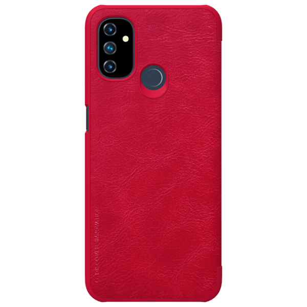 Husă pentru smartphone OnePlus Nord N100 (QIN) Red Nillkin, Piele ecologică , Flip Cover photo 1