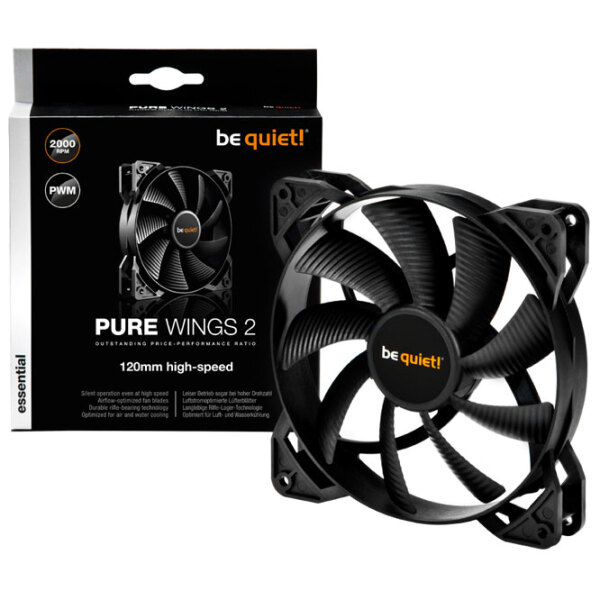 Вентилятор для корпуса Be quiet! Pure Wings 2 high-speed Черный  photo 3