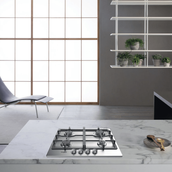 Plită încorporabilă pe gaz Whirlpool TKRL 660 IX Inox Inox, Gratare: Fontă photo 2