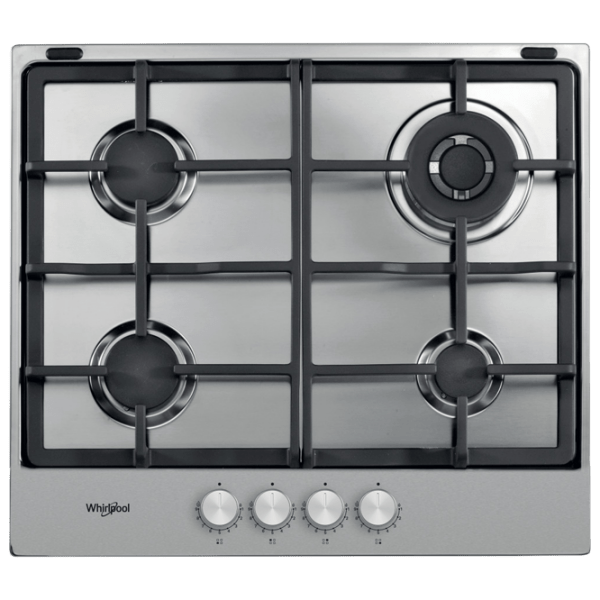 Plită încorporabilă pe gaz Whirlpool TGML 661 IX Inox Inox, Gratare: Fontă photo 1