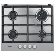 Plită încorporabilă pe gaz Whirlpool TGML 661 IX Inox Inox, Gratare: Fontă