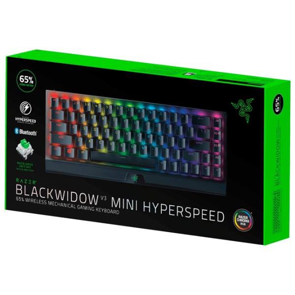 Tastatură Razer BlackWidow V3 Mini Green Switch Black Gaming, Cu fir photo 5