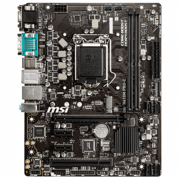 Материнская плата MSI H410M PRO-C mATX  photo 1