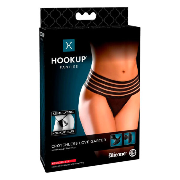Set lengerie Hookup Crotchless Love Garter (94 x 30 mm) Black  photo 4