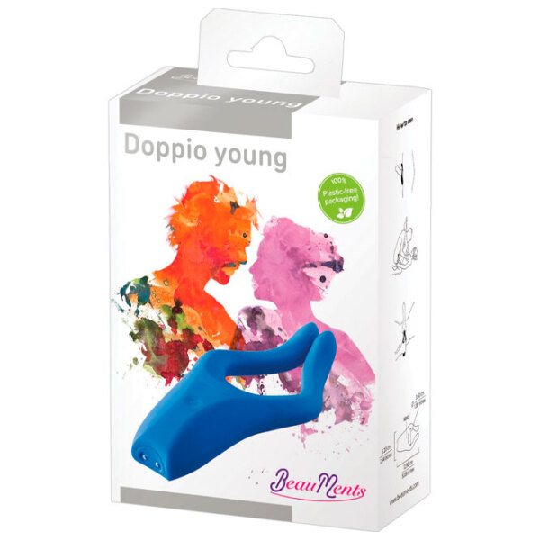 Вибратор BeauMents Doppio young Синий  photo 5