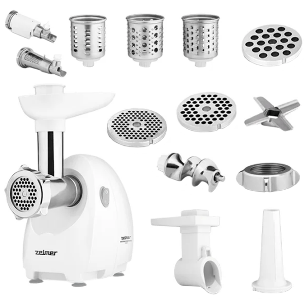 Мясорубка ZELMER ZMM4055 Белый 1900 Вт, 2.5 kg/ min photo 2