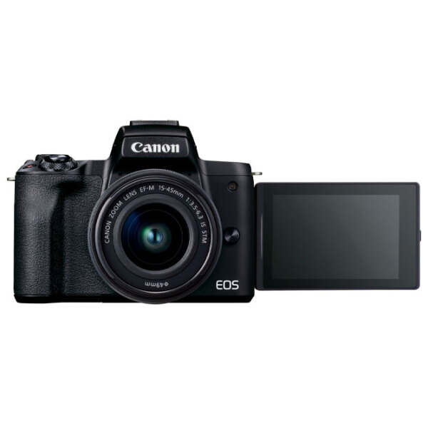 Cameră foto Canon EOS M50 Mark II + EF-M 15-45mm f/ 3.5-6.3 IS STM + EF-M 55-200mm f/ 4.5-6.3 IS STM Kit Black CMOS, 24.1 MP, photo 2