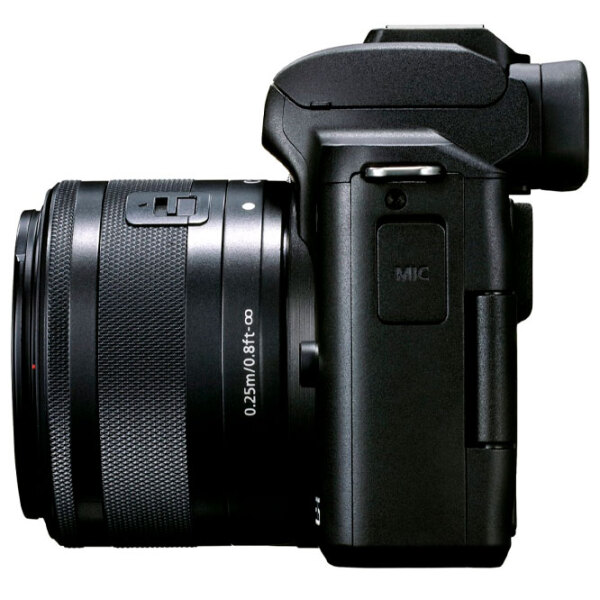 Cameră foto Canon EOS M50 Mark II + EF-M 15-45mm f/ 3.5-6.3 IS STM + EF-M 55-200mm f/ 4.5-6.3 IS STM Kit Black CMOS, 24.1 MP, photo 4
