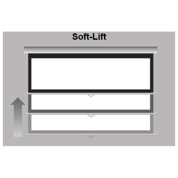 Ecran pentru proiector Reflecta Crystal-Line Rollo Softlift 87723 133" (1:1) White Pe perete, Lățime ecran: 240 cm, &Icirc;nălțime ecran: 240 cm photo 2