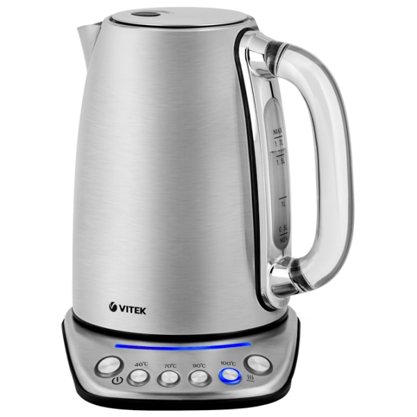 Электрочайник Vitek VT-7089 Нержавеющая сталь 2200 Вт, 1.7 л, Внутреннее покрытие: Нержавеющая сталь photo 2