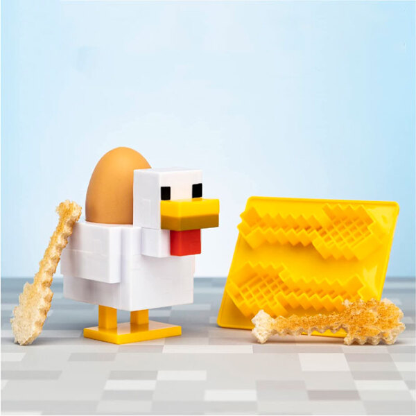 Set Paladone Chicken Egg Cup and Toast Cutter V2 PP6732MCFV2 White Minecraft photo 2