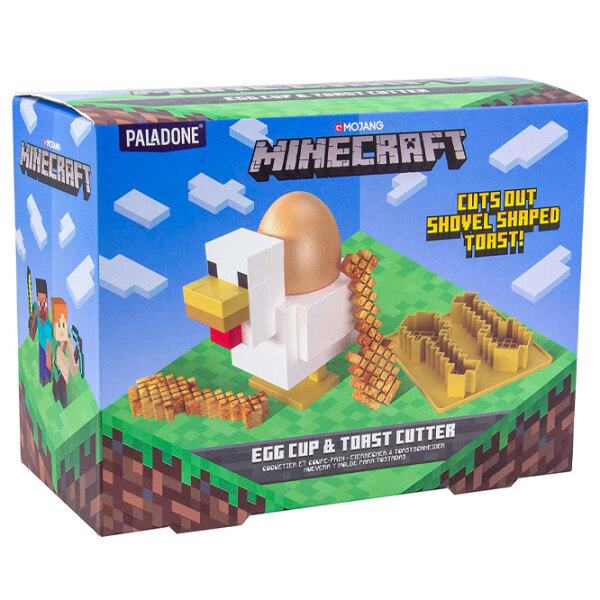 Set Paladone Chicken Egg Cup and Toast Cutter V2 PP6732MCFV2 White Minecraft photo 3