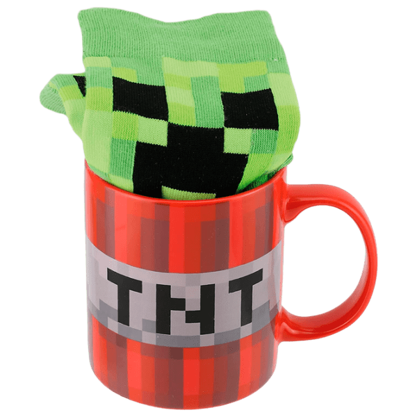 Cană Paladone Minecraft Mug & Socks Red 300 ml photo 1