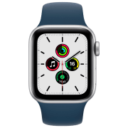 Ceas inteligent Apple Watch SE Silver 1.78" | 44mm | Aluminiu/ Fluoroelastomer
| MKQ43
