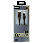 Кабель для телефона Jellico A19 USB Type-A/ Lightning Черный 