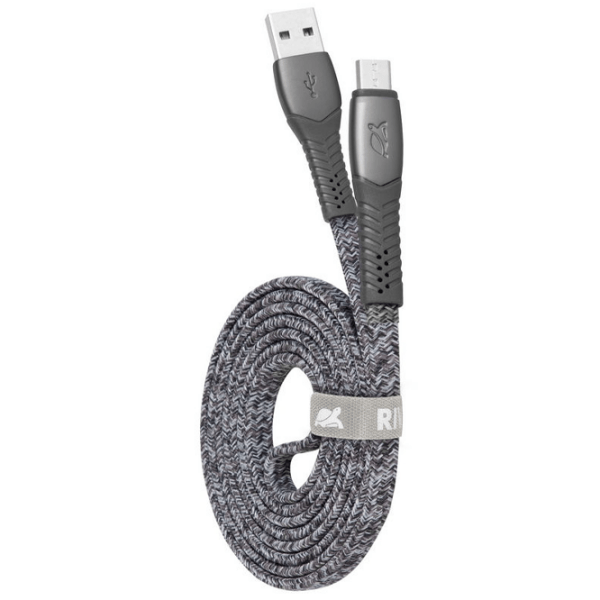 Кабель для телефона RivaCase PS6100 USB Type-A/ microUSB Серый  photo 4