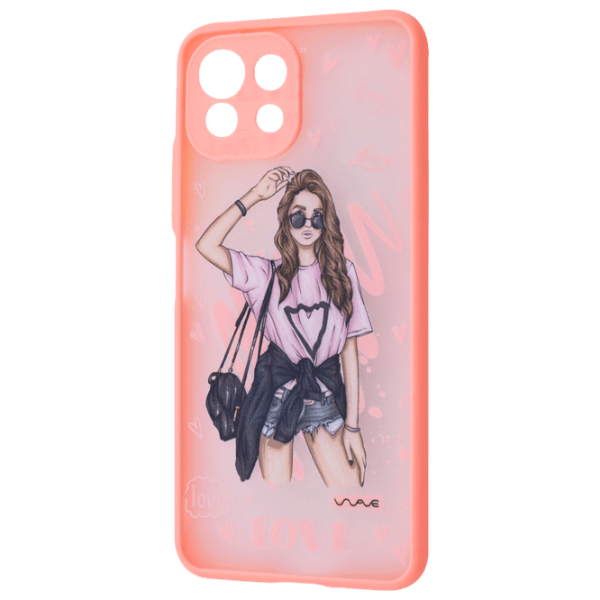 Чехол для смартфона Xiaomi Mi 11 Lite / 11 Lite 5G NE (Cartoon Mood Love) Розовый WAVE, ПК, Back photo 1