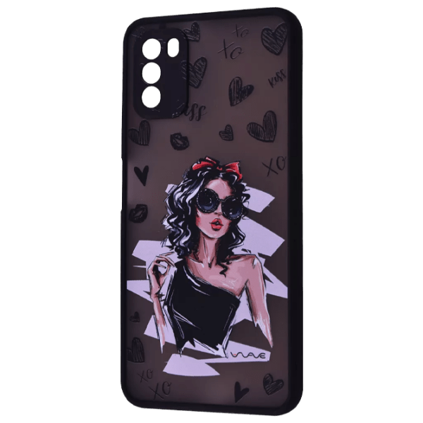 Чехол для смартфона Samsung Galaxy A03s (Cartoon Little Black Dress) Черный WAVE, PC, Back photo 1