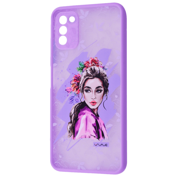 Чехол для смартфона Samsung Galaxy A03s (Cartoon Foxy Eyes) Пурпурный WAVE, PC, Back photo 1