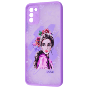 Чехол для смартфона Samsung Galaxy A03s (Cartoon Foxy Eyes) Пурпурный WAVE, PC, Back