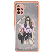 Husă pentru smartphone Xiaomi Redmi 10 (Cartoon Mood Love) Pink WAVE, PC, Back