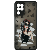 Husă pentru smartphone Samsung Galaxy A22 / M32 (Cartoon Little Black Dress) Black WAVE, PC, Back