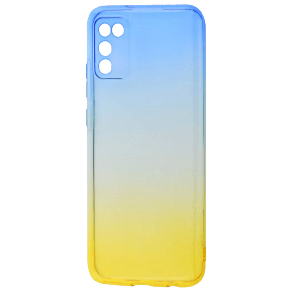 Чехол для смартфона Samsung Galaxy A03s (A037) (Gradient Design) Желтый Синий PRC, TPU, Back photo 1