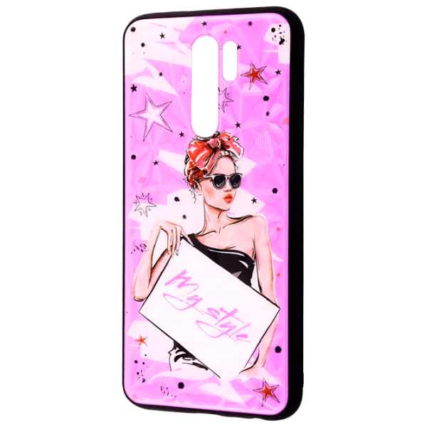 Чехол для смартфона Xiaomi Redmi 9 (Perfomance Creative girlfriend) Черный Розовый WAVE, PC, Back photo 1