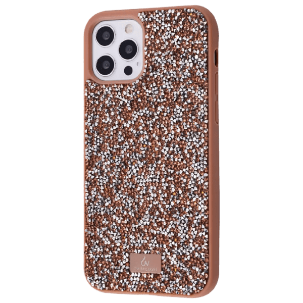 Чехол для смартфона Apple iPhone 12 Pro Max (Grainy Diamonds) Rose Золотой Bling World, TPU, Back photo 1
