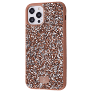 Чехол для смартфона Apple iPhone 12 Pro Max (Grainy Diamonds) Rose Золотой Bling World, TPU, Back