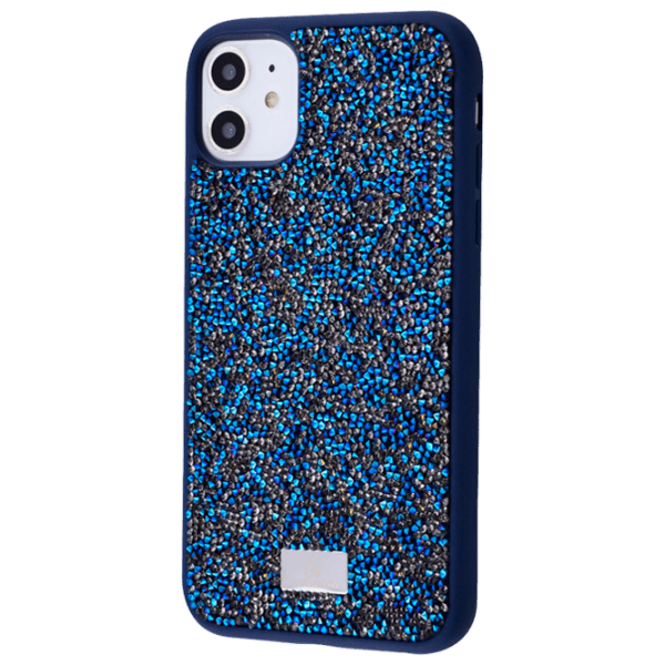 Husă pentru smartphone Apple iPhone 11 (Grainy Diamonds) Navy Blue Bling World, TPU, Back photo 1