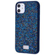 Husă pentru smartphone Apple iPhone 11 (Grainy Diamonds) Navy Blue Bling World, TPU, Back