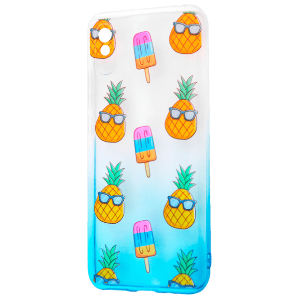 Чехол для смартфона Xiaomi Redmi 9A (Sweet & Acid Pineapple) Бирюзовый Белый WAVE, TPU, Back photo 1