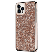 Husă pentru smartphone Apple iPhone 13 Pro (Rock Diamond) Rose Gold Bling World, TPU, Back