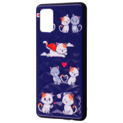 Чехол для смартфона Samsung Galaxy A12 / Galaxy M12 (Majesty Kitty In Love) Midnight Синий WAVE, PC, Back