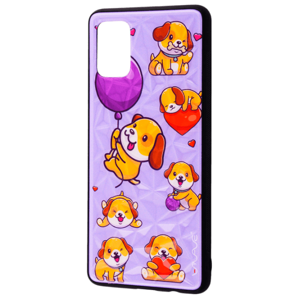 Husă pentru smartphone Xiaomi Redmi 9C (Majesty Happy dog) Black Purple WAVE, PC, Back photo 1