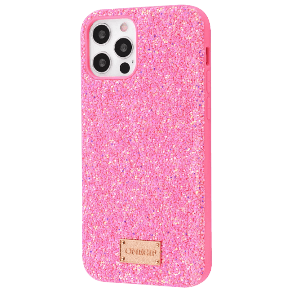 Husă pentru smartphone Apple iPhone 12/ 12 Pro (Lisa) Glitter Pink ONEGIF, PC, Back photo 1