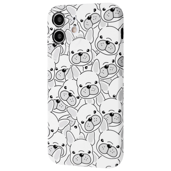Husă pentru smartphone Apple iPhone 11 (NEON X LUXO Bulldogs) Gray White WAVE, TPU, Back photo 1