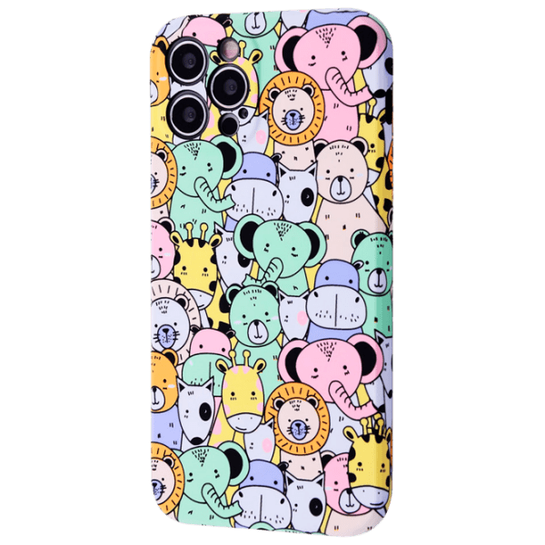 Husă pentru smartphone Apple iPhone 13 (NEON X LUXO Animals) Multicolor WAVE, TPU, Back photo 1