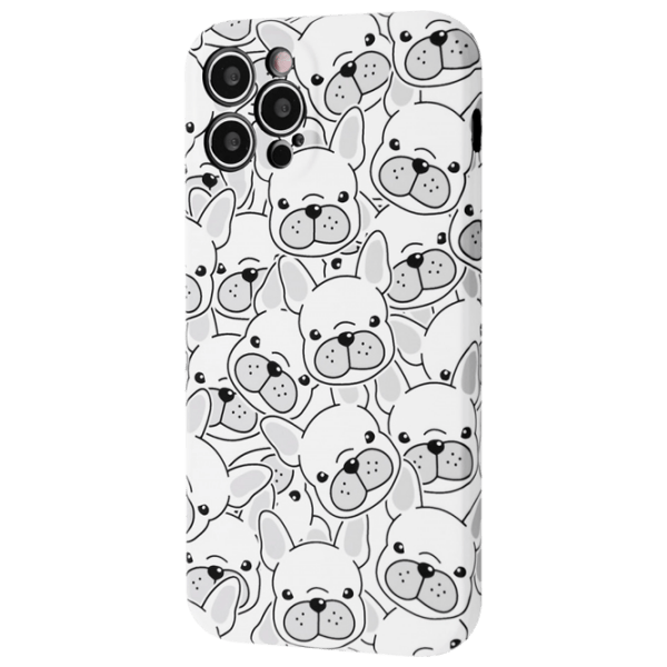 Husă pentru smartphone Apple iPhone 13 Pro (NEON X LUXO Bulldogs) Gray White WAVE, TPU, Back photo 1