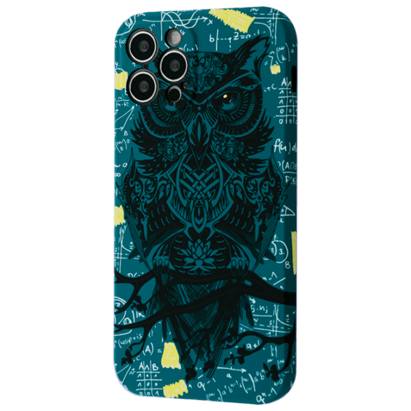 Husă pentru smartphone Apple iPhone 13 (NEON X LUXO Owl) Black Blue WAVE, TPU, Back photo 1
