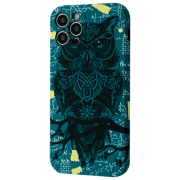 Чехол для смартфона Apple iPhone 13 (NEON X LUXO Owl) Черный Синий WAVE, TPU, Back