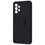 Husă pentru smartphone Samsung Galaxy A32 (Light Color with Ring) Black WAVE, TPU, Back